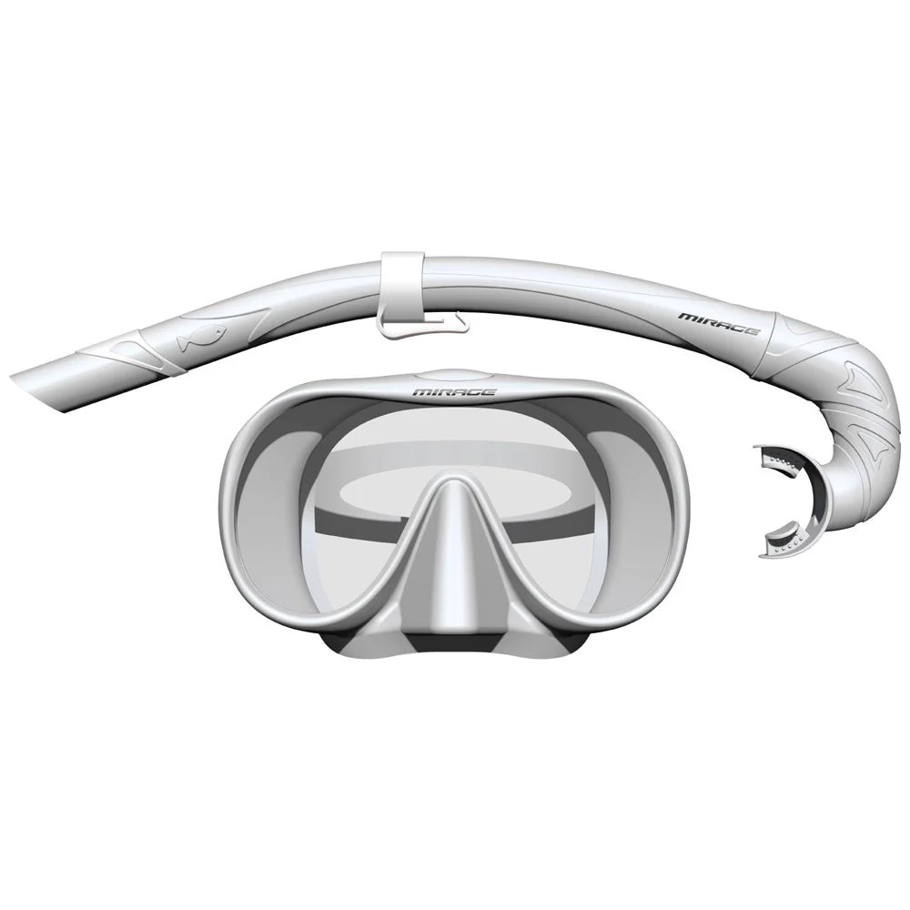 Mirage Sunsets Mask and Snorkel Set - White