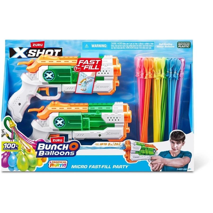Zuru XSHOT Fast Fill Micro Fast Fill 2 Pack with 3pk Bunch o Balloons