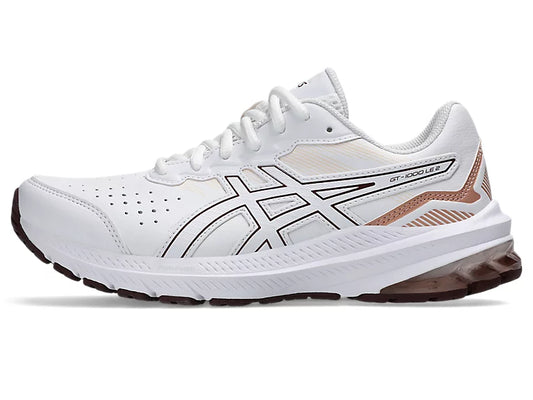 Asics GT-1000 Leather 2 Womens (D Wide) - White/Dark Red Planet