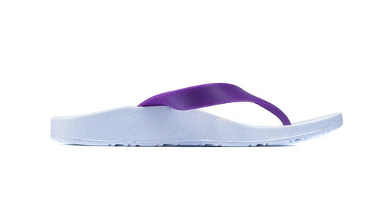 Archline Kids Orthotic Flip Flops – White/Fuchsia