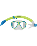 Mirage Splash Silicone Mask & Snorkel Set Junior - Lime/Blue
