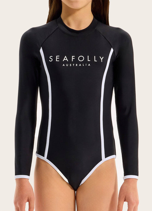 Seafolly Kids Essentials Paddle Suit - Black