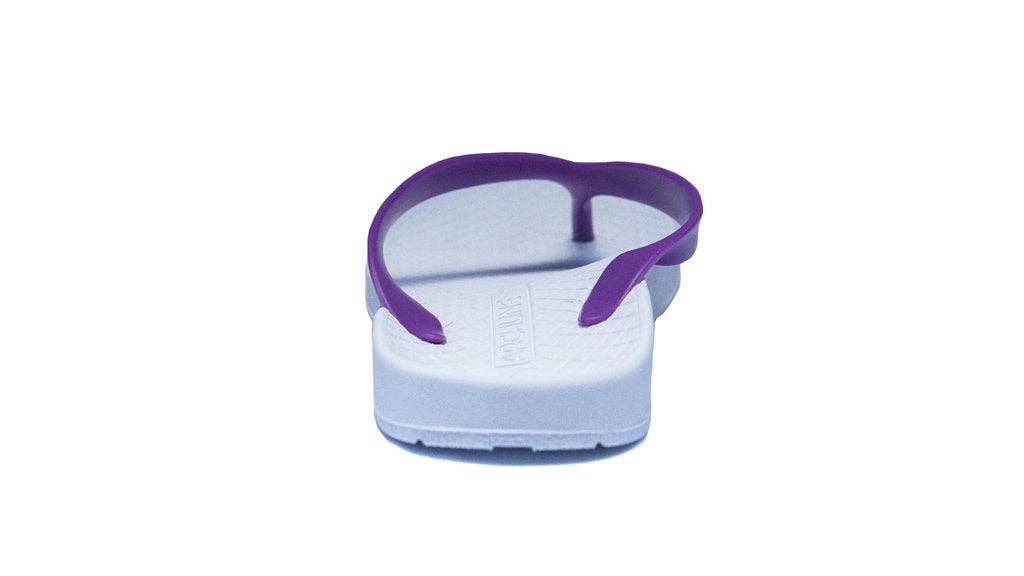 Archline Kids Orthotic Flip Flops – White/Fuchsia