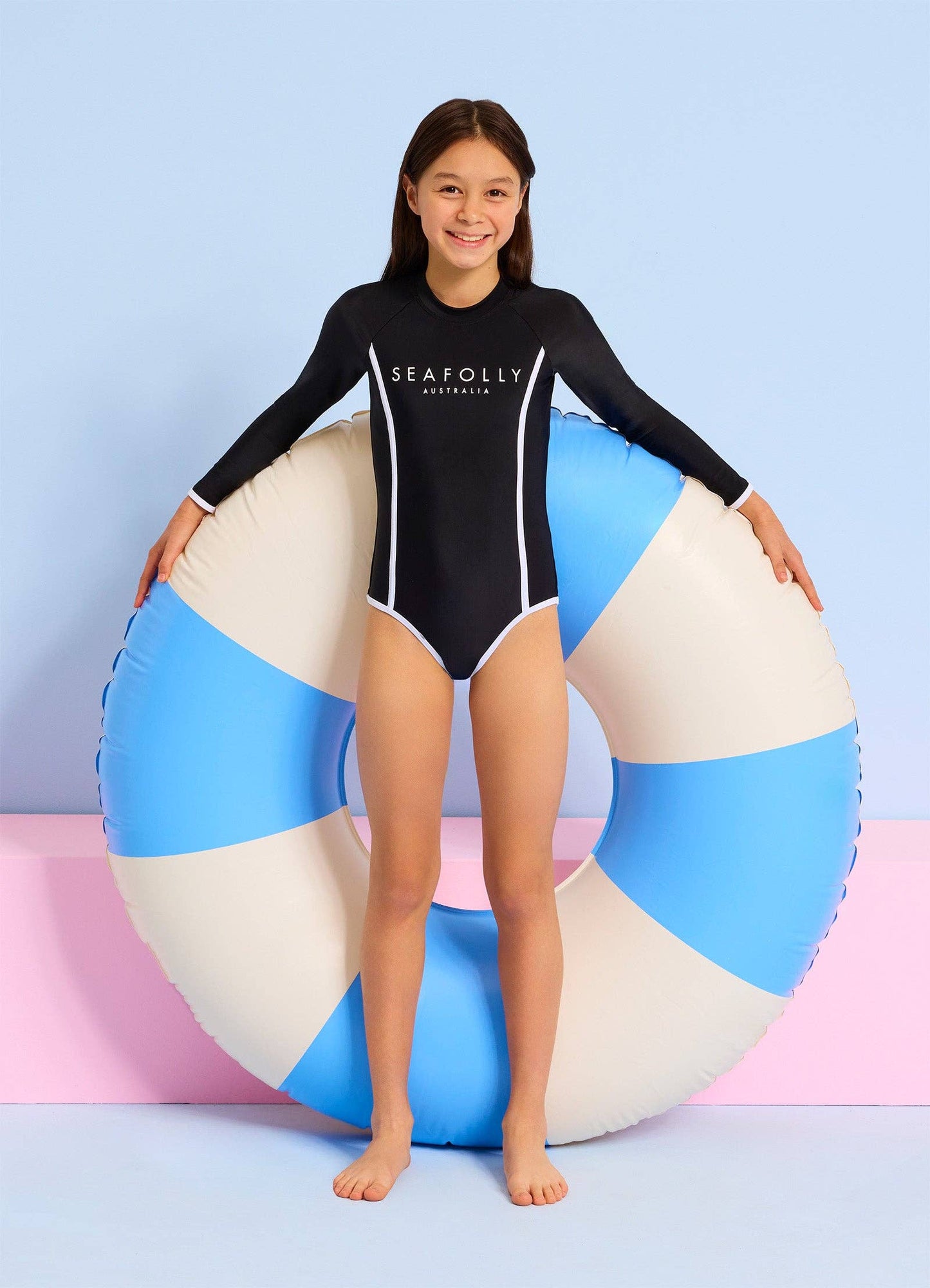 Seafolly Kids Essentials Paddle Suit - Black