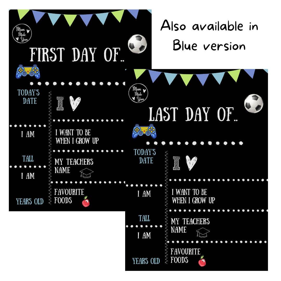 First Day Of / Last Day Of Chalkboard (Double-Sided) - Pink Version