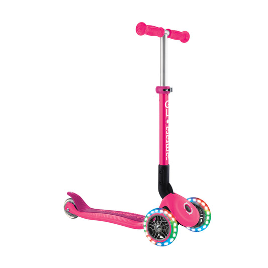 Globber Junior Foldable Lights - Fuchsia (2+yrs)