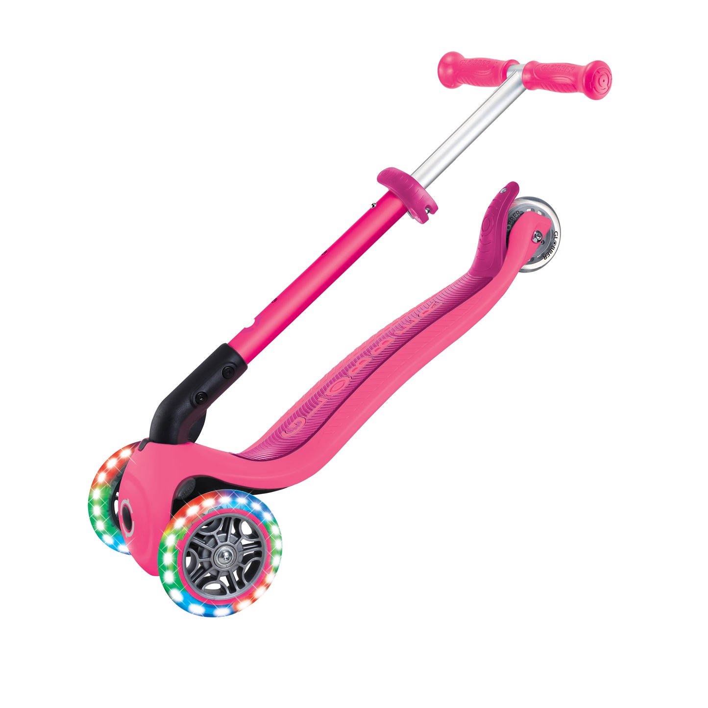 Globber Junior Foldable Lights - Fuchsia (2+yrs)