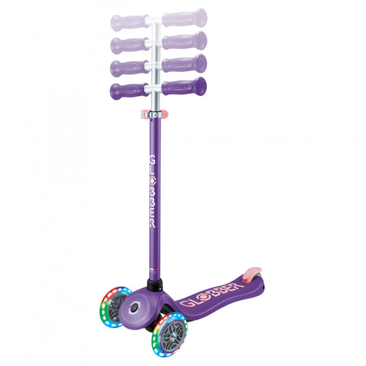 Globber Primo Plus Lights - Dark Purple/Pastel Pink