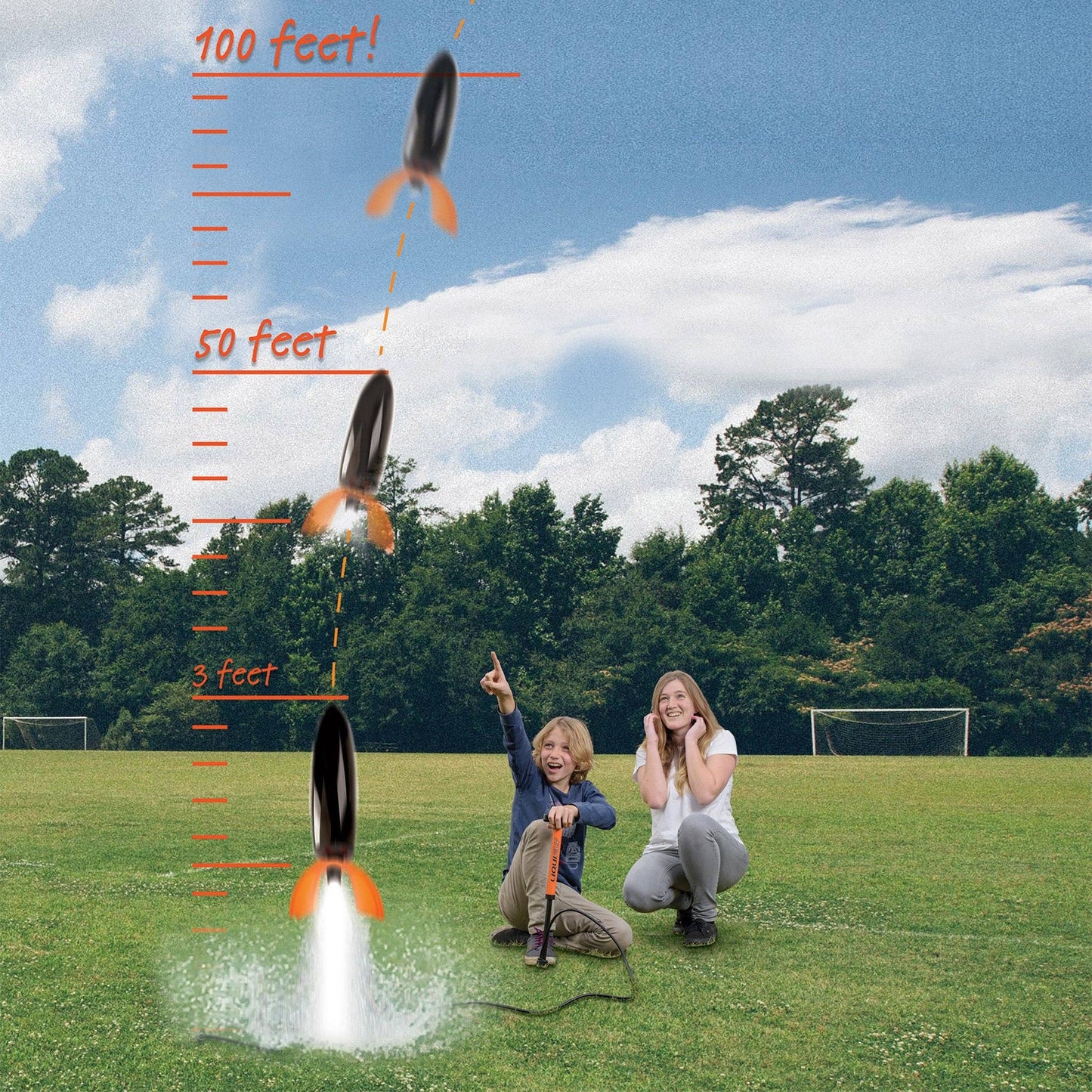 Liquifly Deluxe Water Powered Bottle Rocket Kids STEM Toy