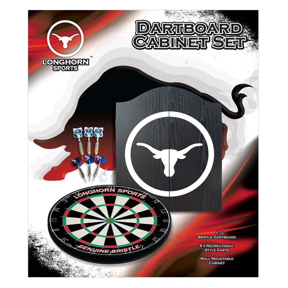 Formula Sports Dartboard Cabinet Set ~ Longhorn