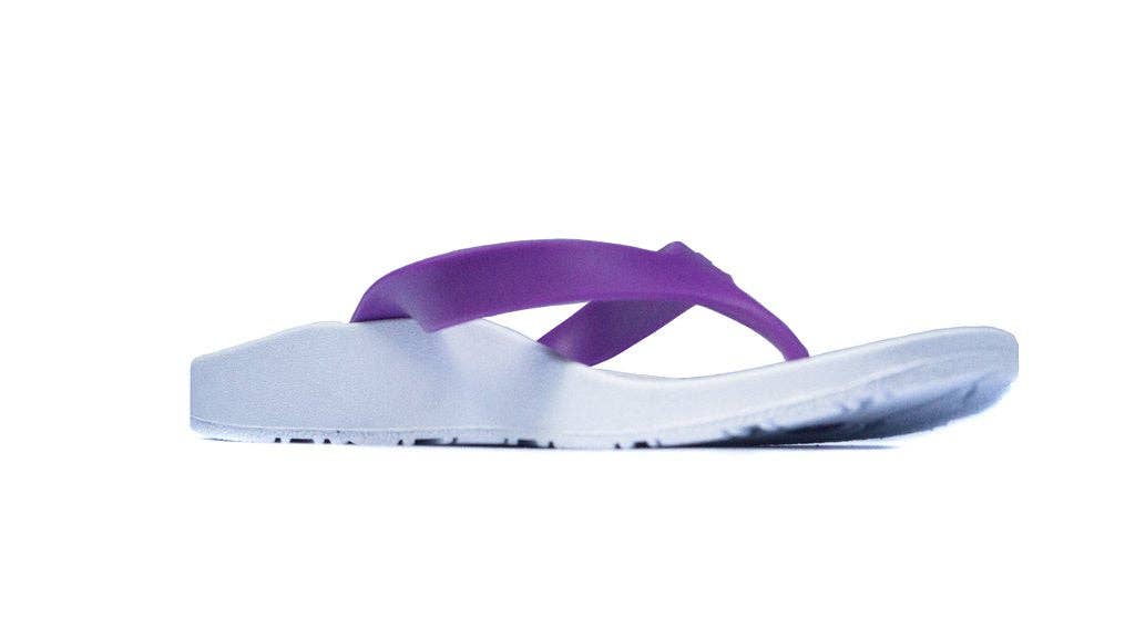 Archline Kids Orthotic Flip Flops – White/Fuchsia