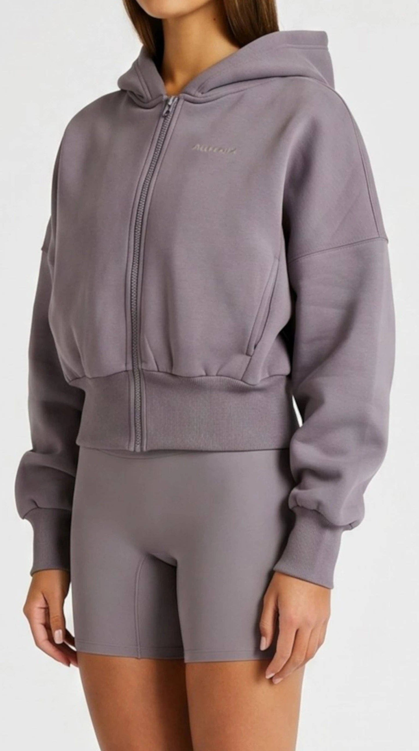 ALLFENIX Cropped Zip Hoodie
