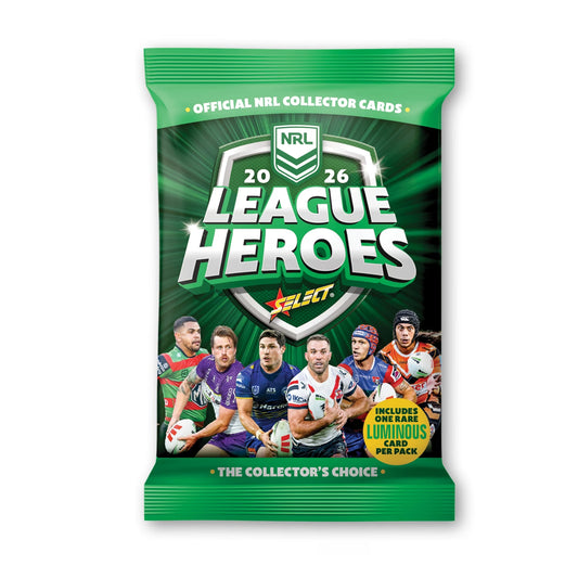 2026 NRL League Heroes Cards BOX - 36 Packs