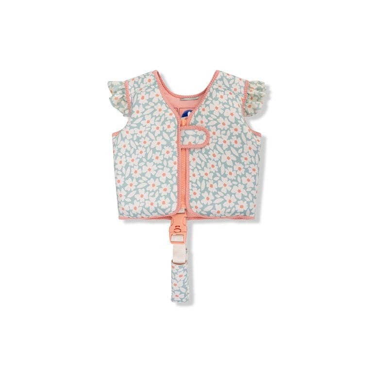 Swim Essentials Kids Swimming Vest - Florish Green, 3-6 yrs