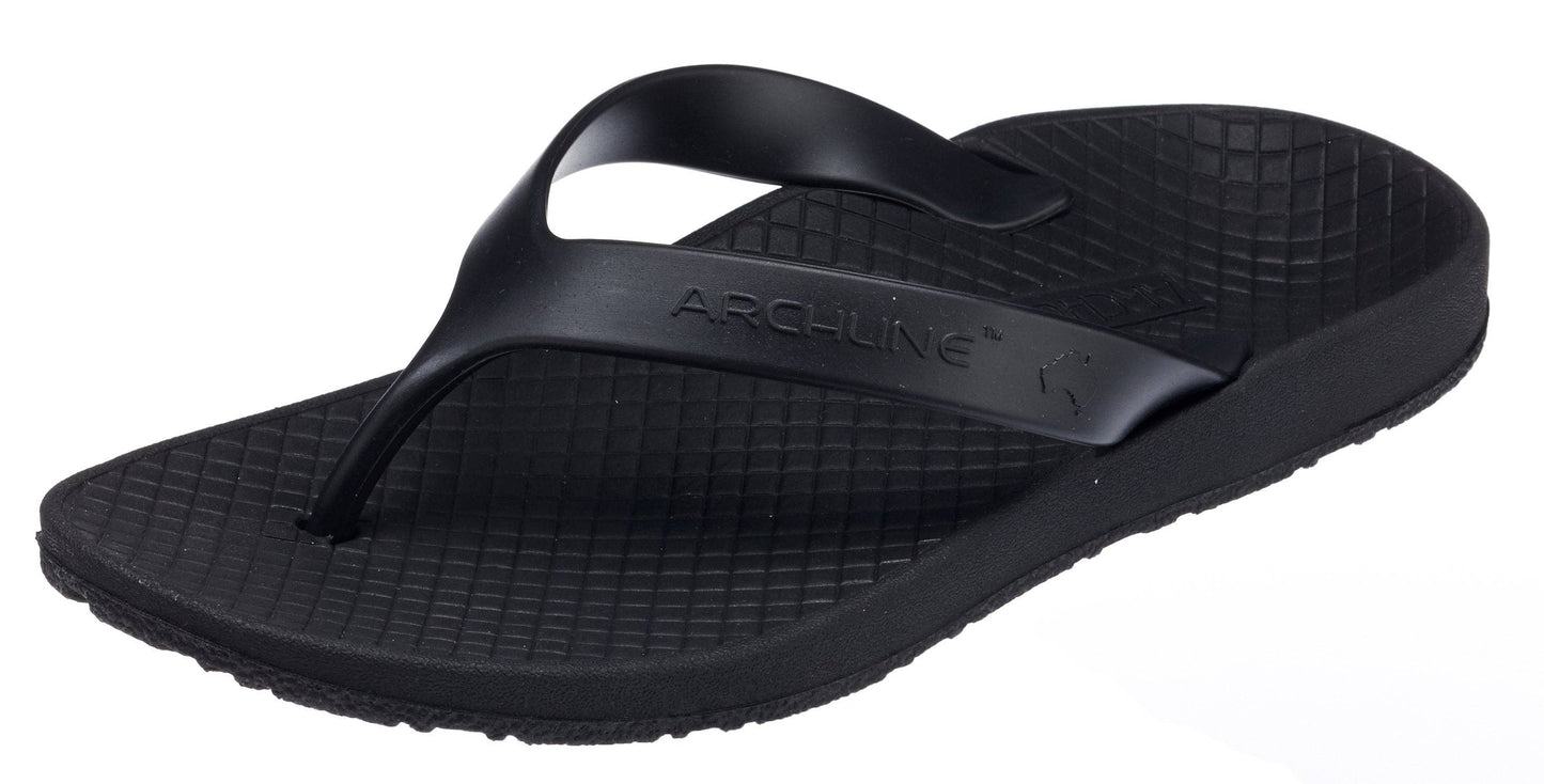 Archline Kids Orthotic Flip Flops – Black/Black