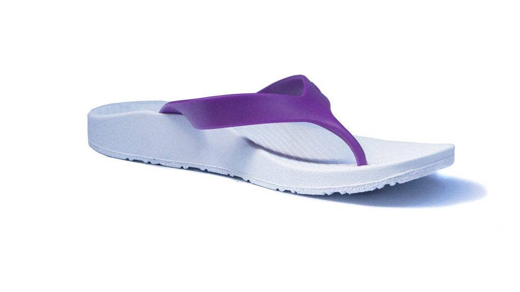 Archline Kids Orthotic Flip Flops – White/Fuchsia