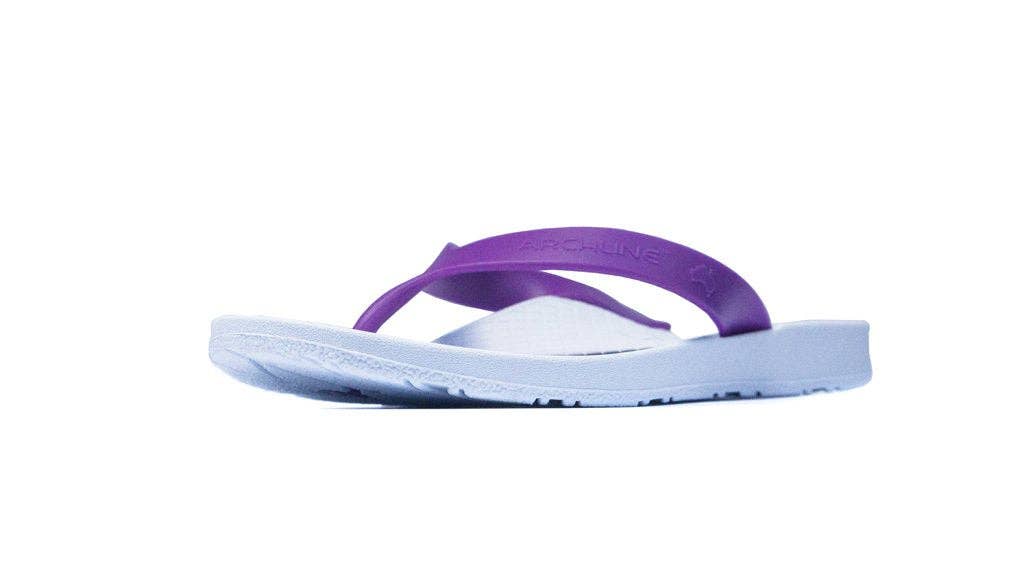 Archline Kids Orthotic Flip Flops – White/Fuchsia
