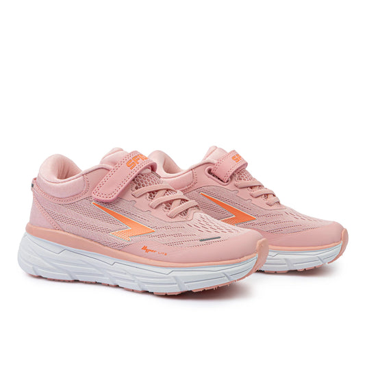 Axion Velcro Strap Girls Runner - Pink/Peach
