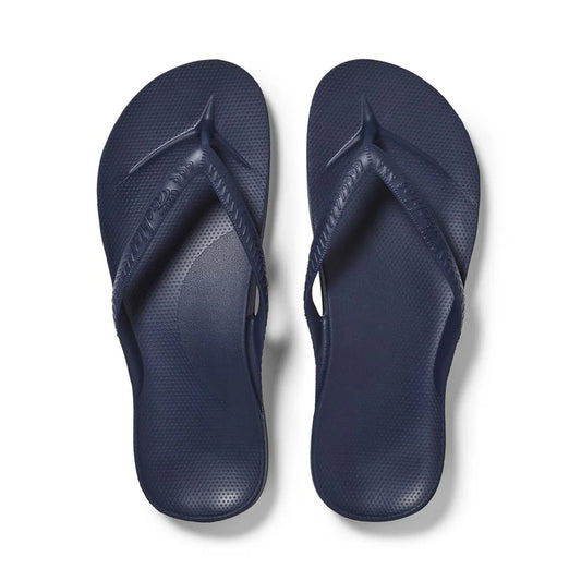 Archies Arch Support Thongs - Navy