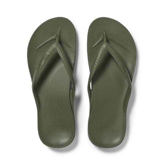 Archies Arch Support Thongs - Olive