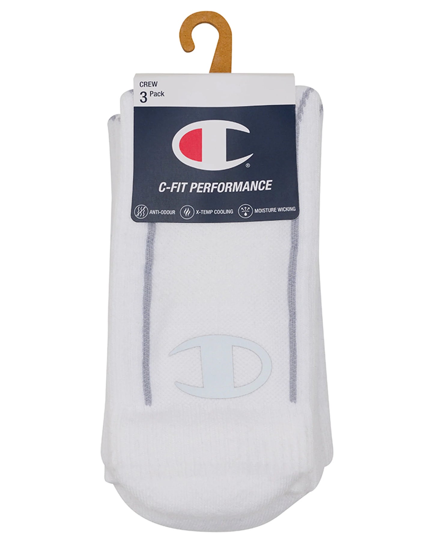 Campion Legacy C-Fit Crew Socks 3pk - White
