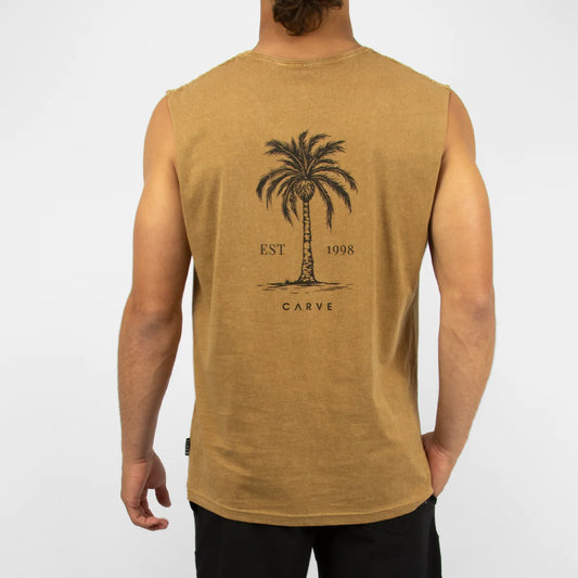 Areca Men's sleeveless muscle top - Mustard