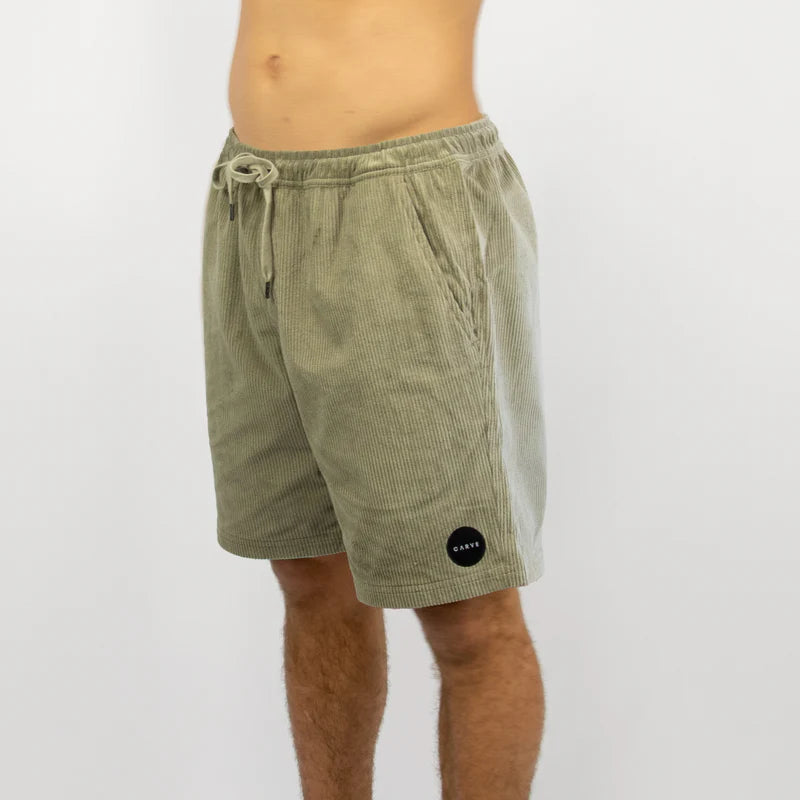 Dylon Men's elastic waist volley short - Khaki
