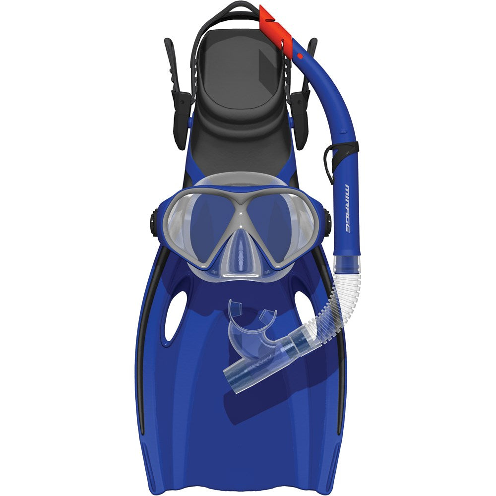 Mirage Mission Silitex Adult Mask, Snorkel and Fin Set