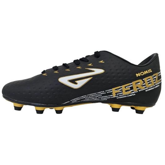 Nomis Feroz FG Adults Football Boot - Black/Gold/White