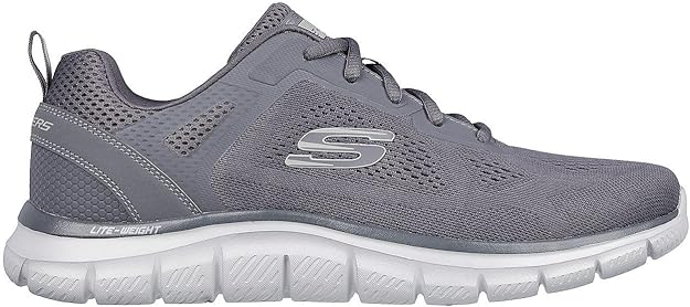 Skechers Track Broader Mens Running - Charcoal