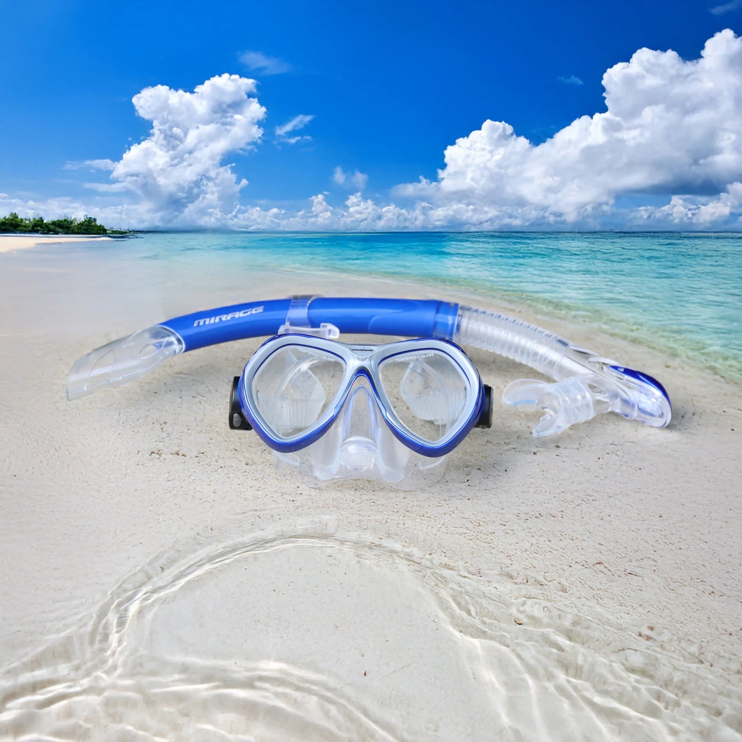 Mirage Crystal Silicone Mask and Snorkel Junior - Pink