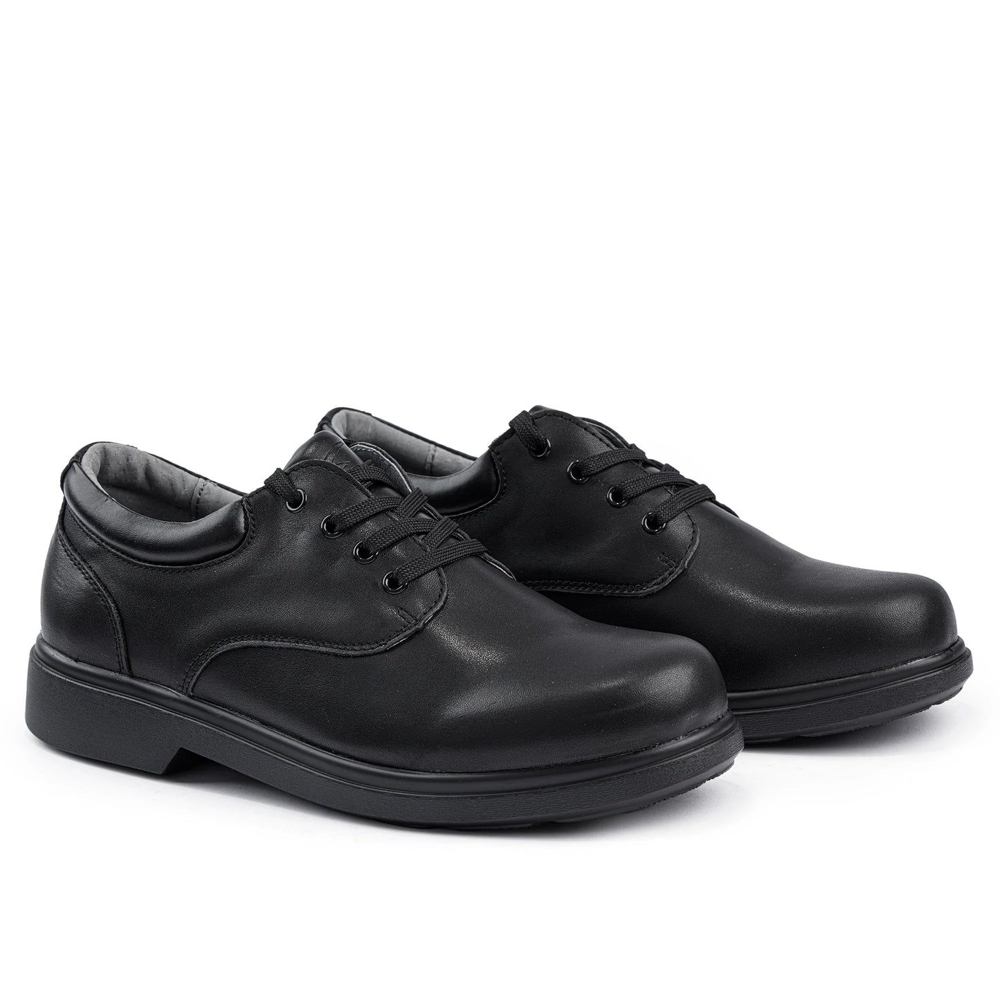 Sfida Class Senior Lace School Shoes - Black