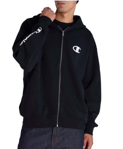 Champion Puff Script zip through hoodie
