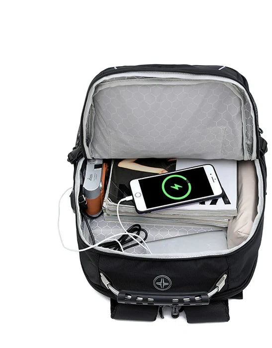 Tosca Deluxe Laptop Backpack - Black Stitch