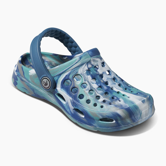Joybees Kid's Active Clog Marbled - Rapids Blue