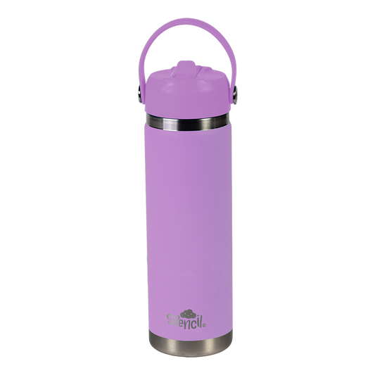 Big Insulated Water Bottle 650ml - Lilac