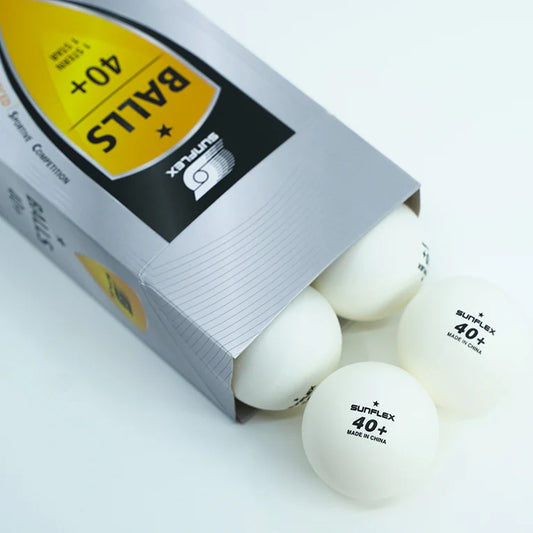 Sunflex 1 Star 40+ Table Tennis Balls - WHITE