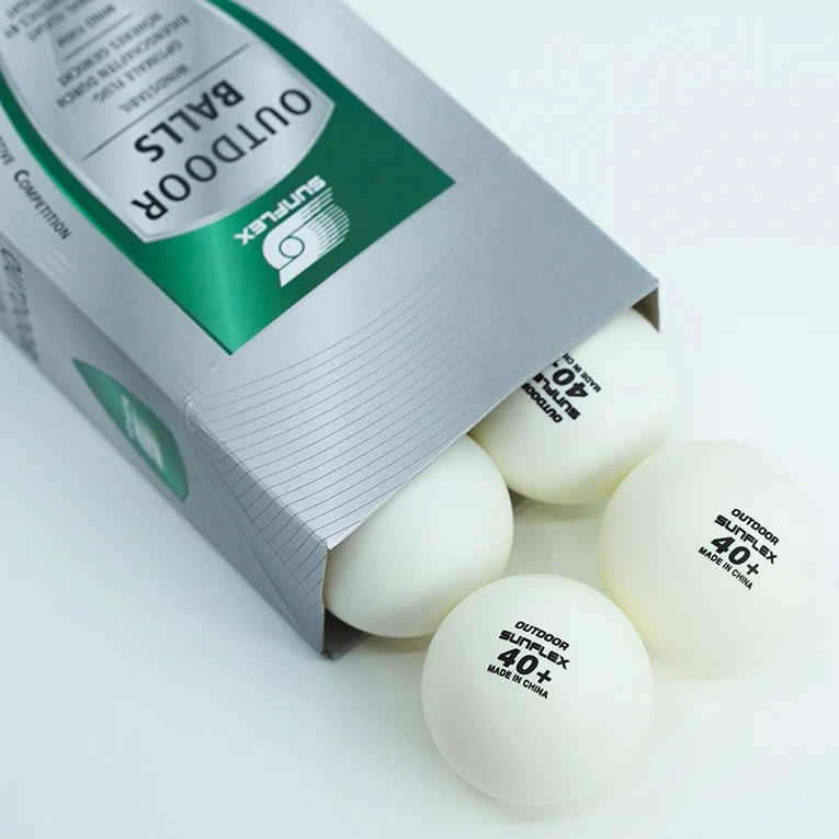 Sunflex Outdoor Table Tennis Balls - WHITE