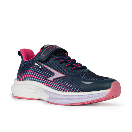Sfida Zephyr 2.0 Girls Runners (Velcro) - Navy/Lavender/Fuchsia