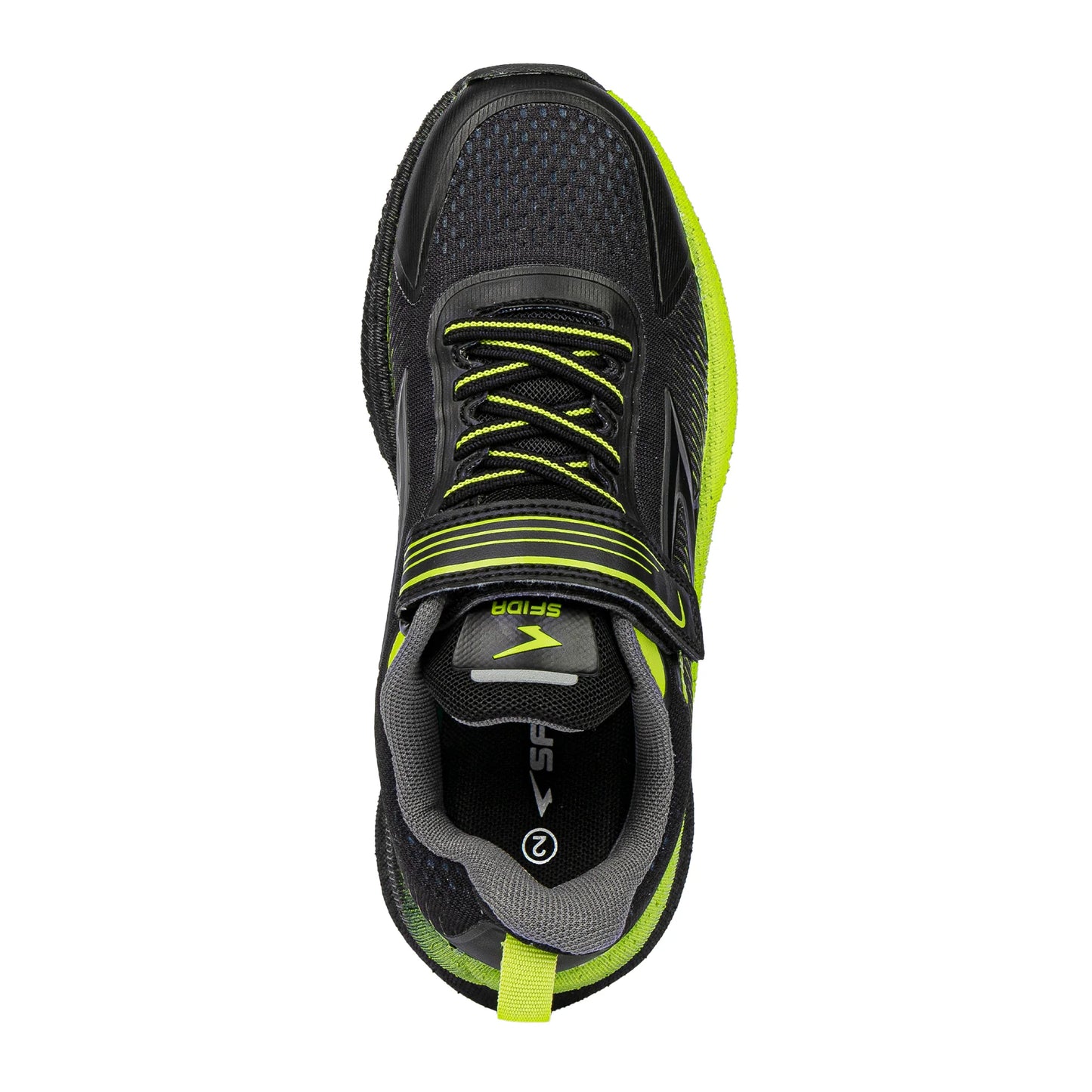 Sfida Zephyr 2.0 Boys Runners (Velcro) - Black/Lime