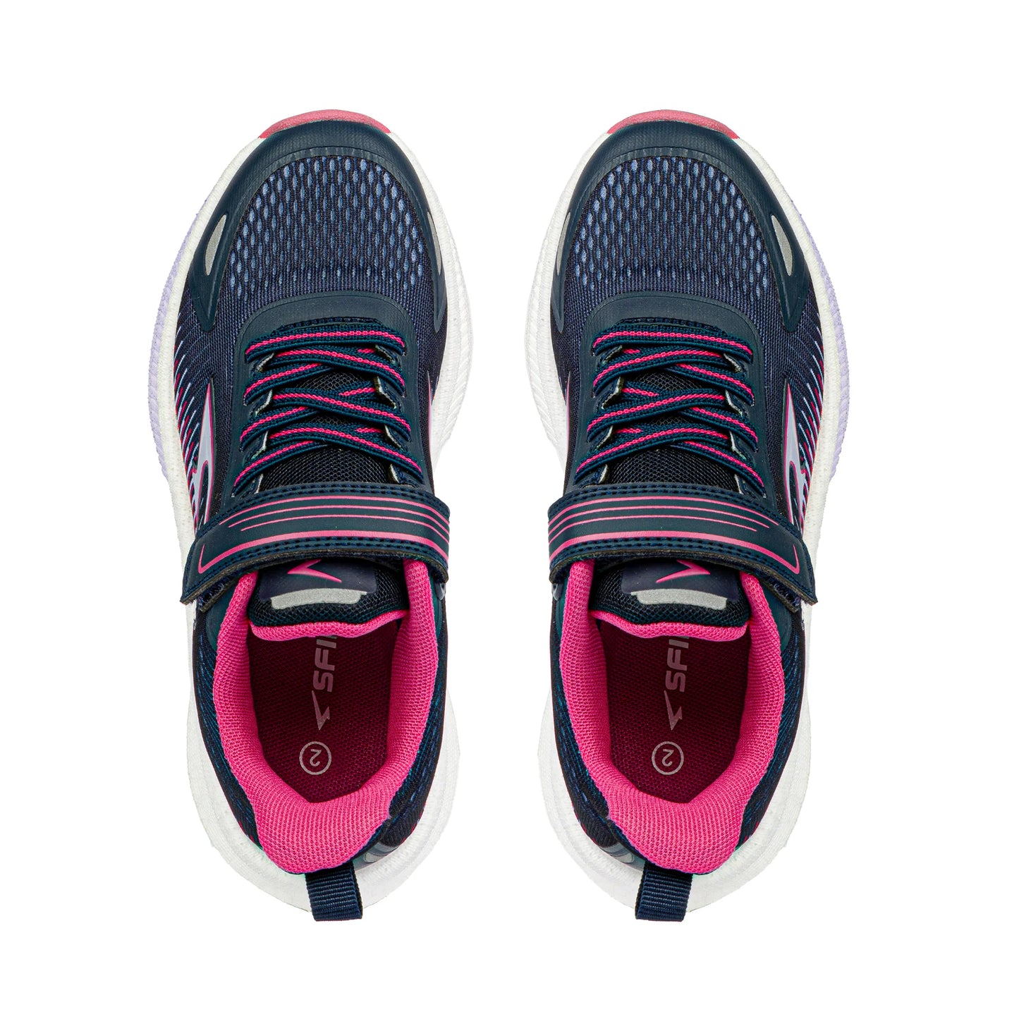 Sfida Zephyr 2.0 Girls Runners (Velcro) - Navy/Lavender/Fuchsia