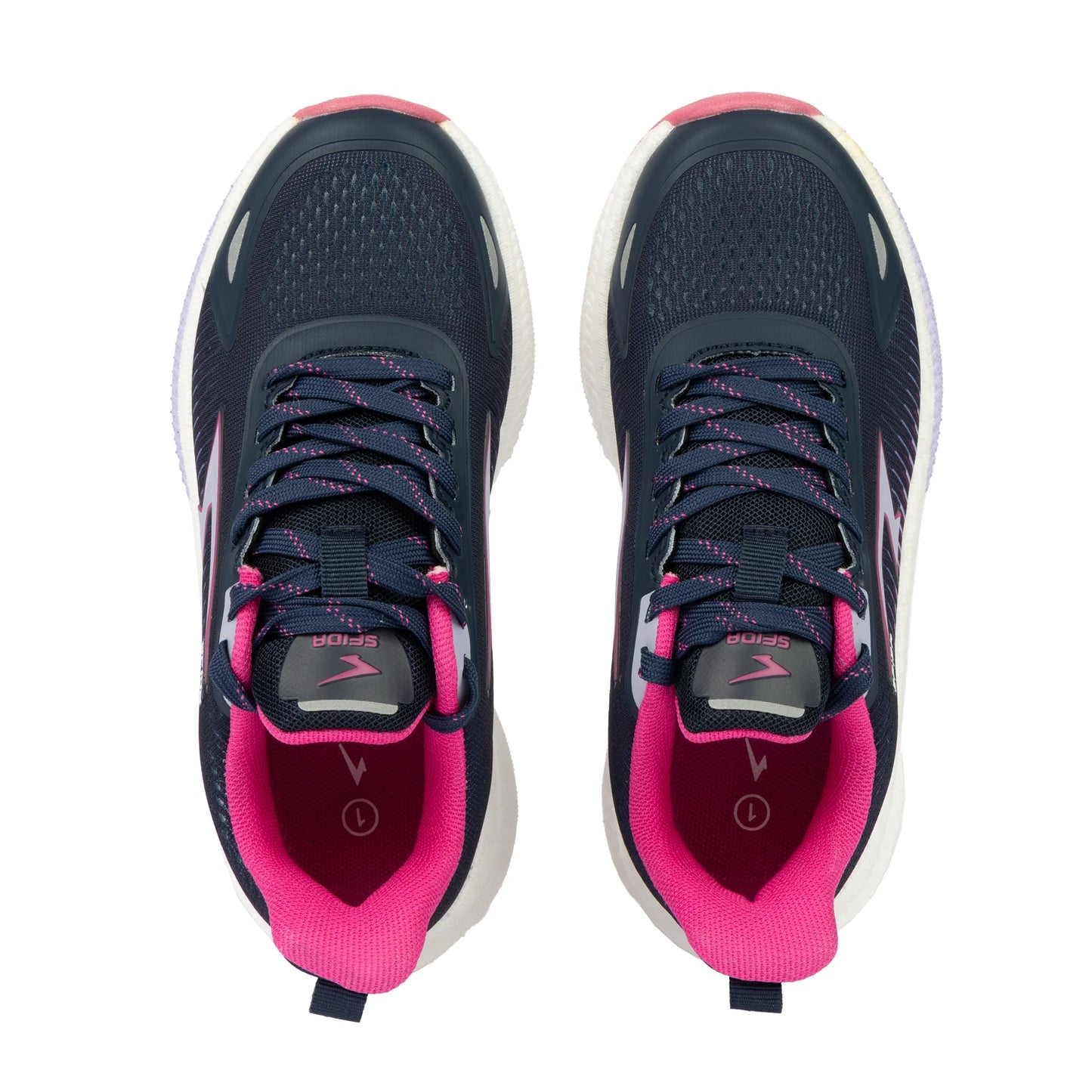 Sfida Zephyr 2.0 Girls Runners (Lace Up) - Navy/Lavender/Fuchsia