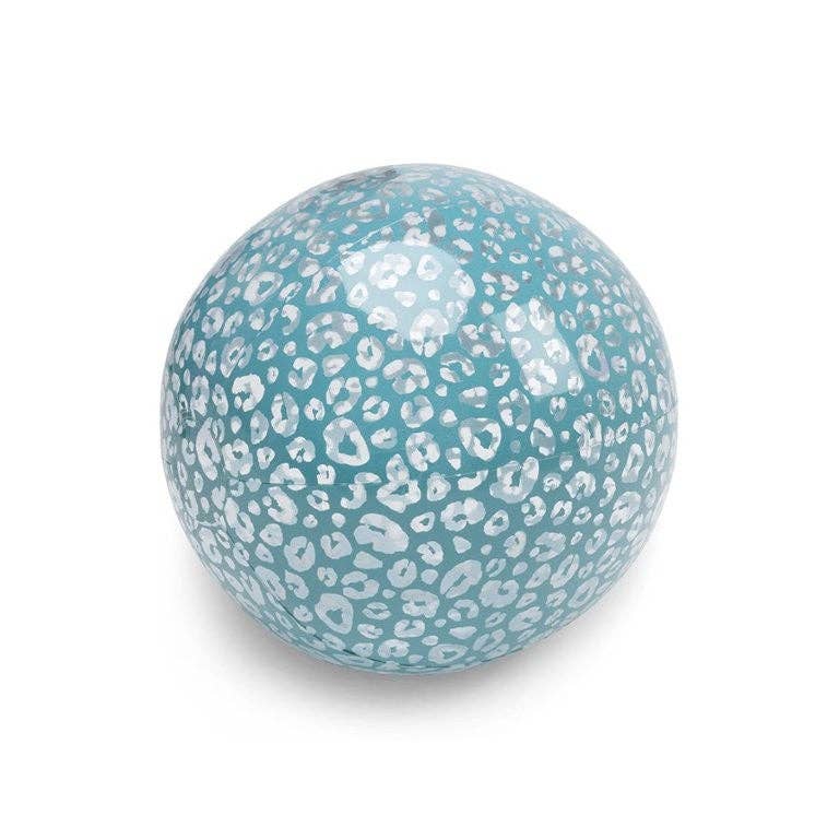 Swim Essentials Inflatable Beach Ball - Transparent Leopard, 51 cm