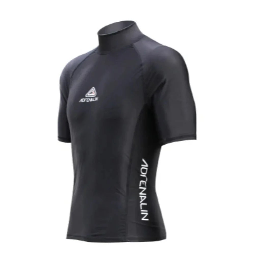 Adrenalin Adult Black Rashie Short Sleeve UPF50+ - Black