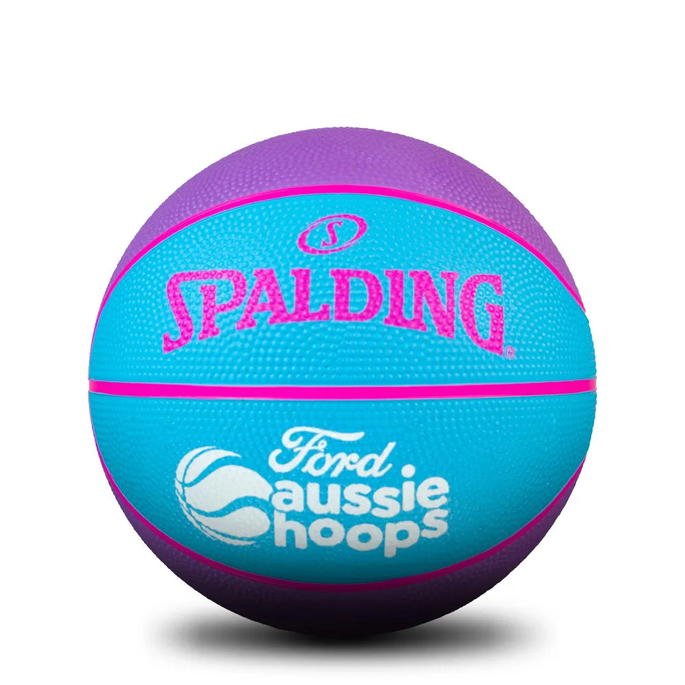 Spalding Aussie Hoops Outdoor Basketball - Purple/Blue