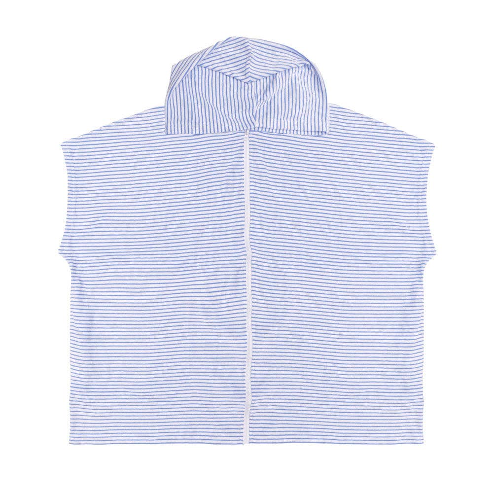 Adult Zip Front Poncho - Blue