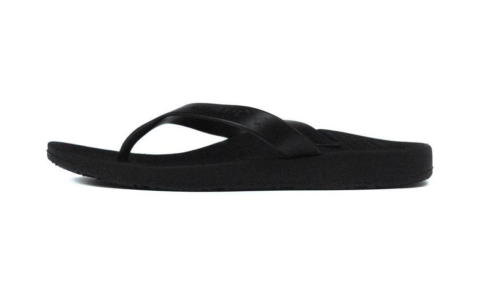 Archline Kids Orthotic Flip Flops – Black/Black