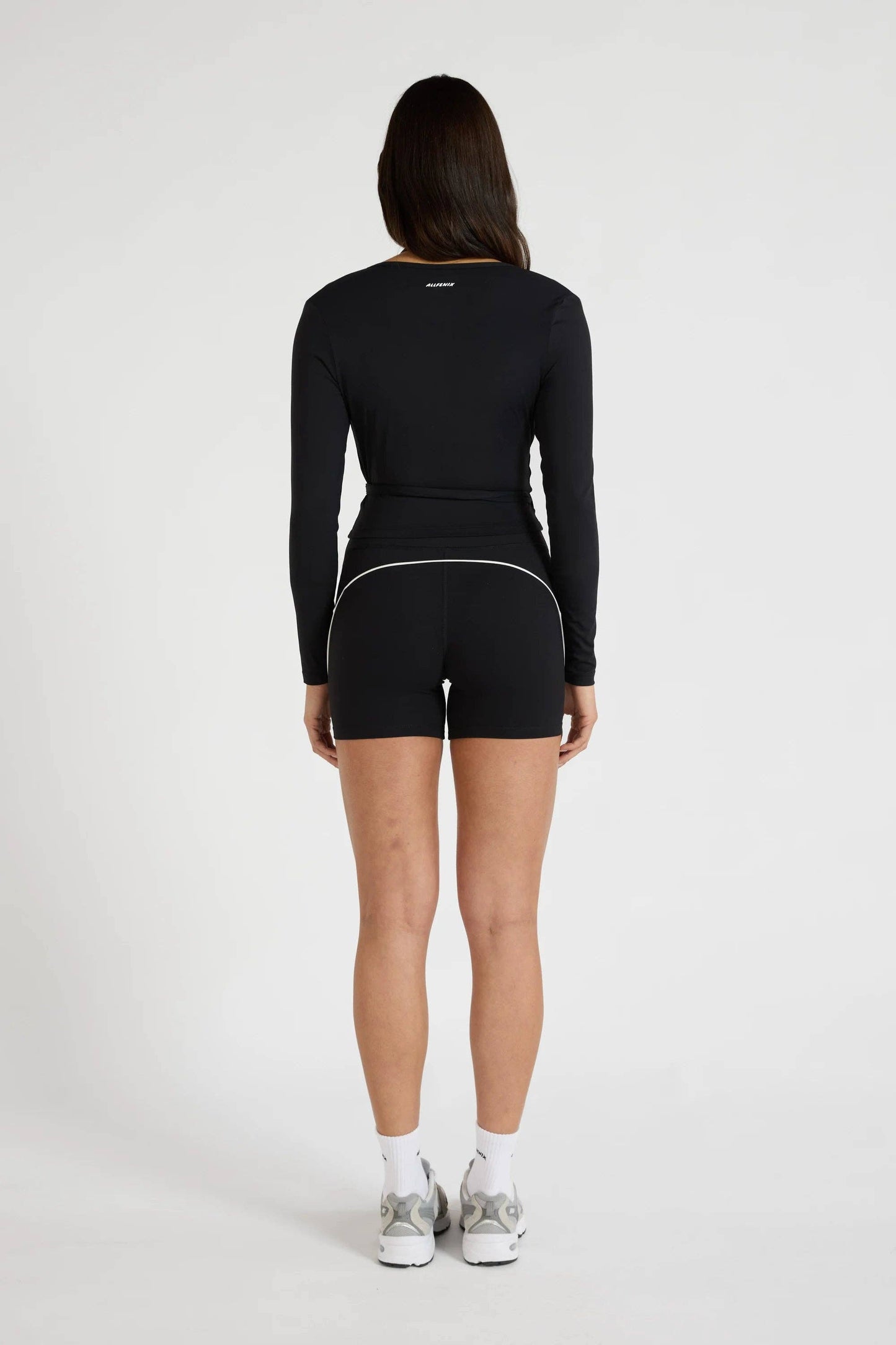 ALLFENIX CloudCore Lite Long Sleeve Wrap Top - Black