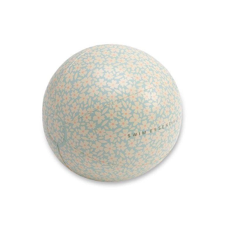 Swim Essentials Inflatable Beach Ball - Flowers Green, 51 cm