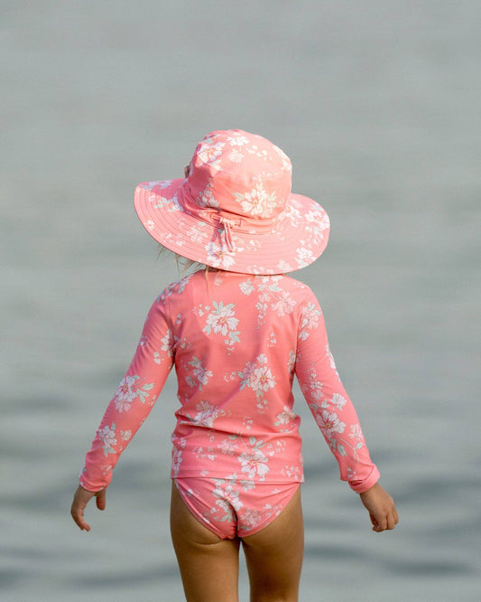 Swim Kids Rashie L/S Full Zip Classic - Scarlet